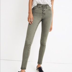 Green Madewell High Riser Skinny Jeans